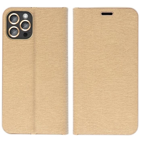 iPhone 13 Pro Max LUNA Book Case gold vorne hinten Zubehör online kaufen bestellen